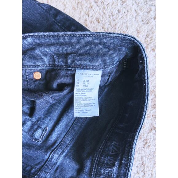 American Eagle Men’s Black AirFlex Athletic Skinny Jeans 28x28 Edgy Skater Fall - Picture 4 of 6